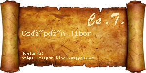Csépán Tibor névjegykártya